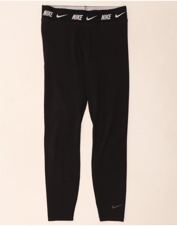 Damskie legginsy Nike Tight Fit Graphic UK 16, duże, czarne, bawełniane