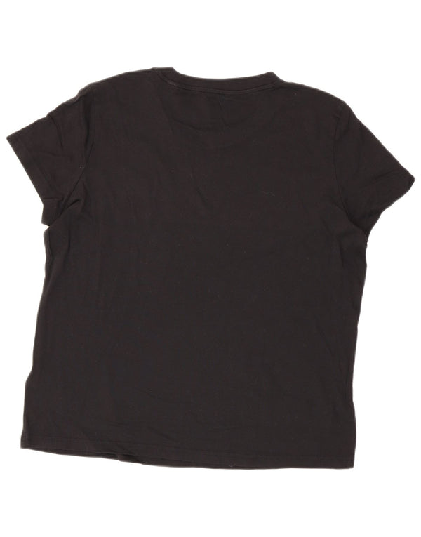 Damska koszulka z grafiką Adidas Top UK 20/22 XL Czarna bawełna