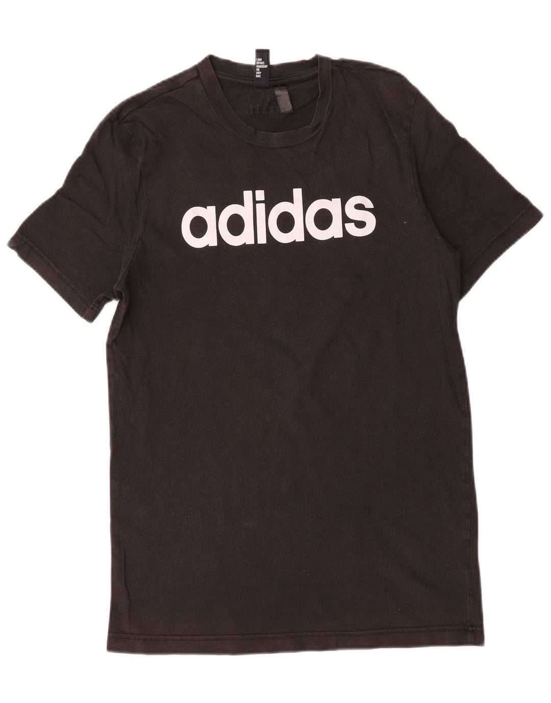 Męska koszulka z grafiką Adidas, średnia, czarna bawełna