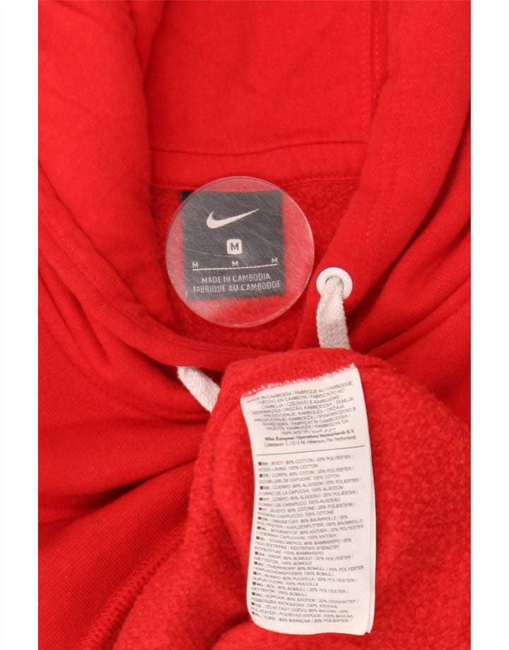 Męski sweter z kapturem Nike, średnio czerwony, bawełniany