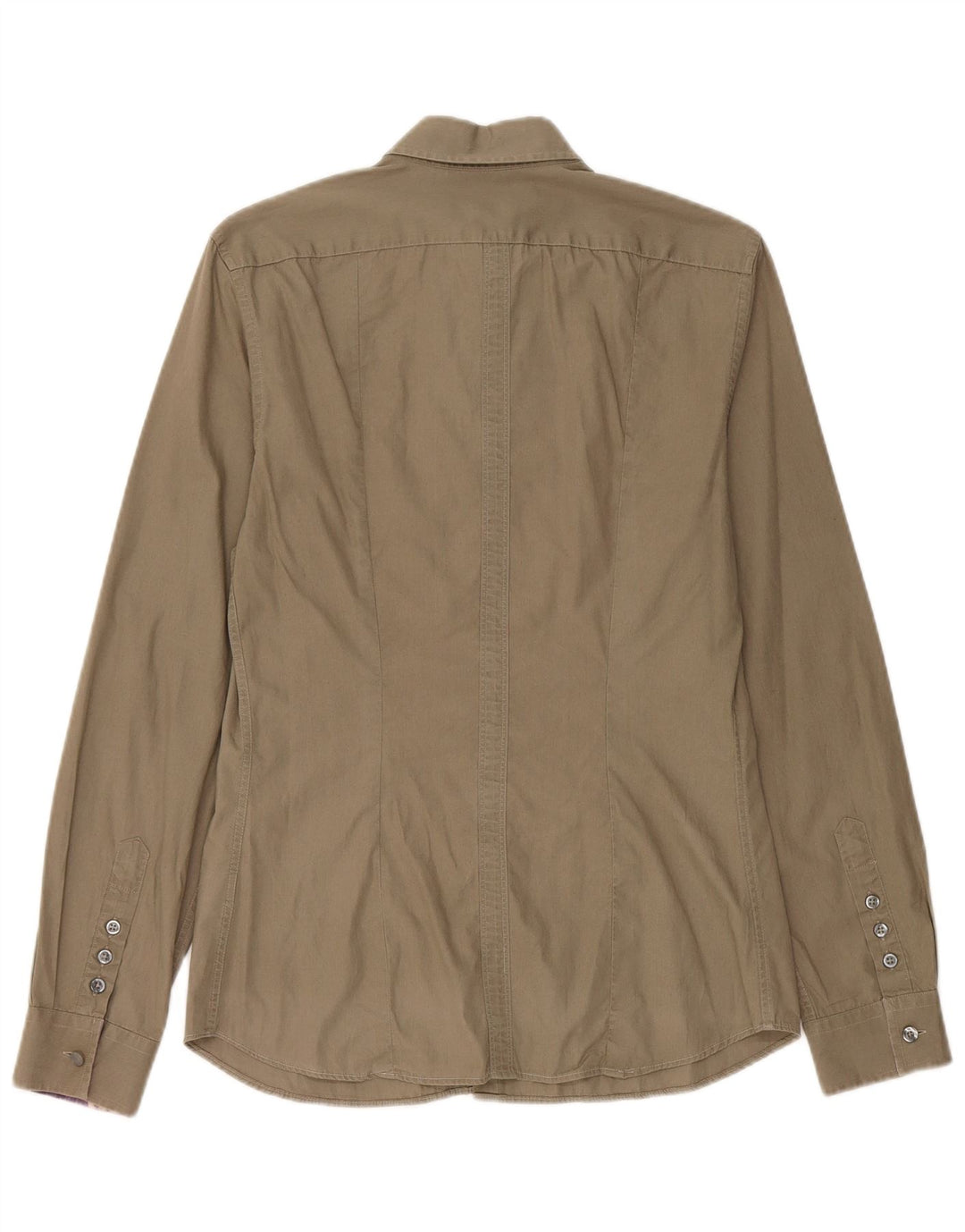 PAUL SMITH Męska koszula, mała, bawełniana khaki