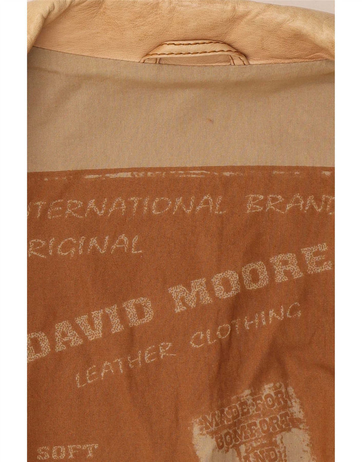 David Moore Męska kurtka skórzana UK 42 XL Brown Classic