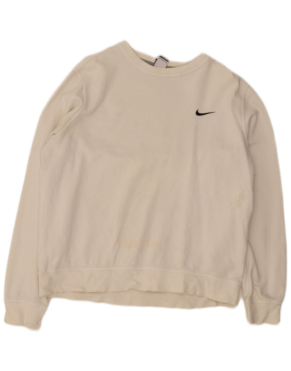 Męska bluza dresowa Nike XL w kolorze złamanej bieli, bawełniana