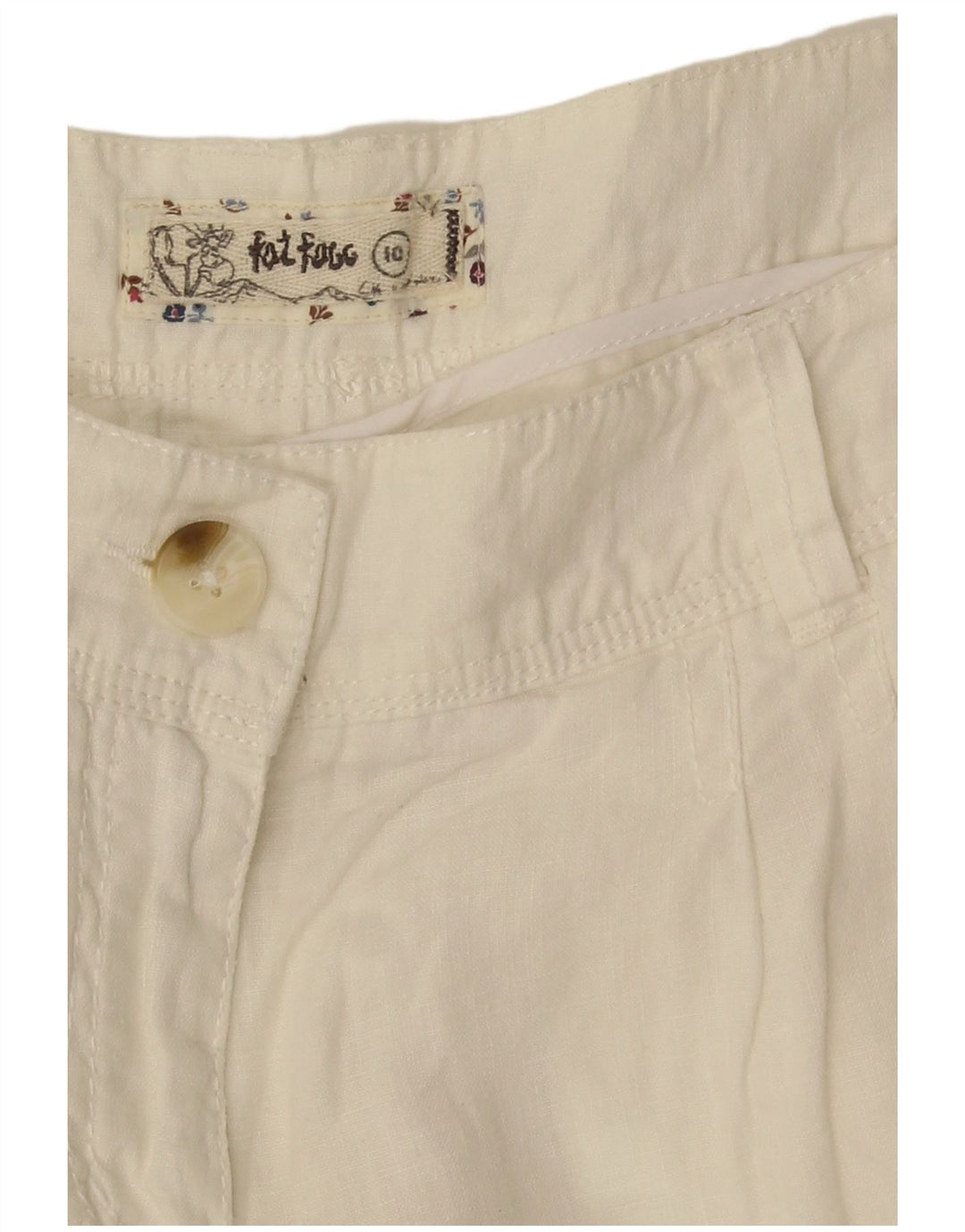 Męskie spodnie Capri Fat Face UK 10 Small W32 L23 Białe