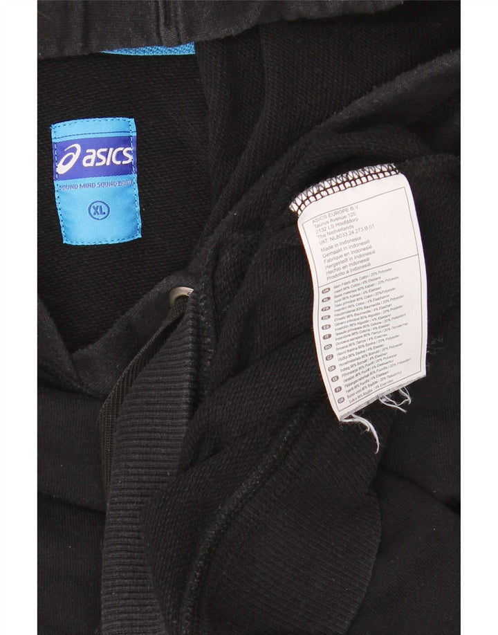 Męski sweter z kapturem Asics XL, czarny, bawełniany