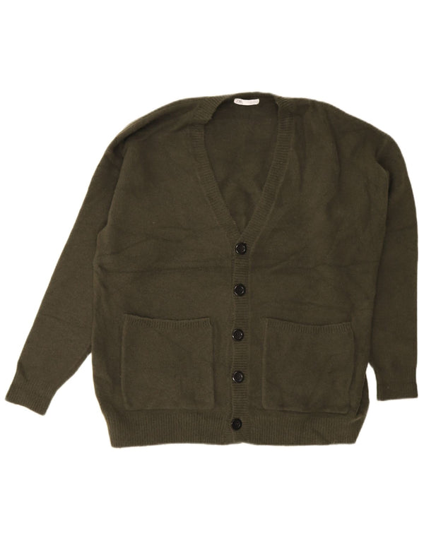 Męski sweter Zara, duży, khaki, akryl