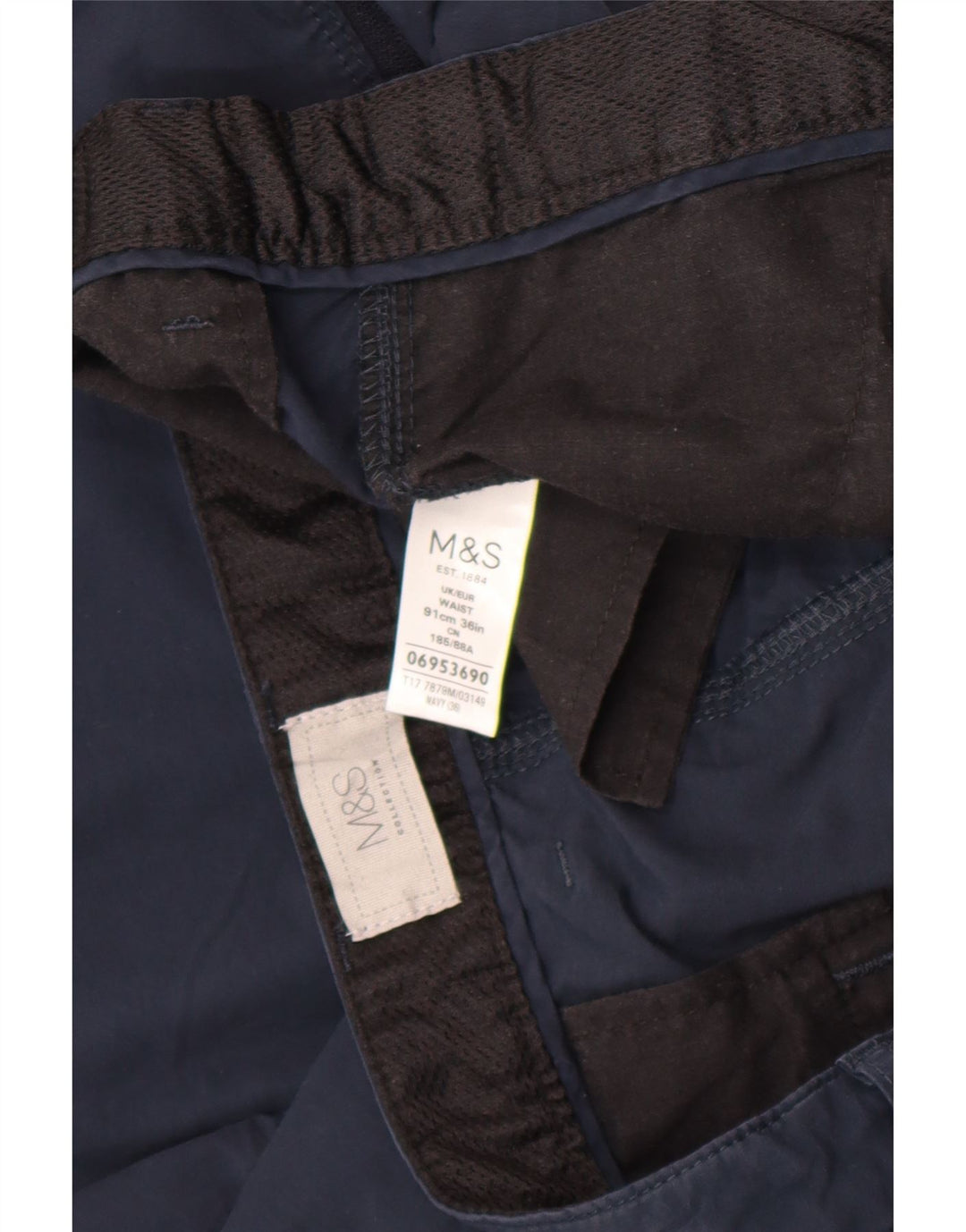 Męskie spodenki cargo Marks & Spencer W36, duże, granatowe, bawełniane
