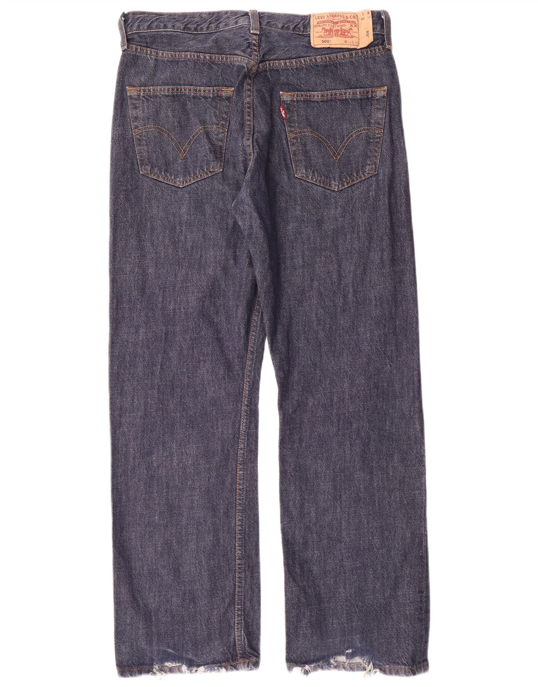 Męskie jeansy LEVI'S 501 Straight W34 L30 Granatowa bawełna