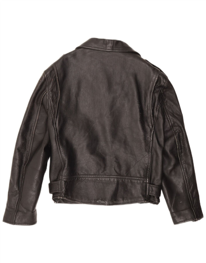 Męska skórzana kurtka motocyklowa VINTAGE UK 36, mała czarna