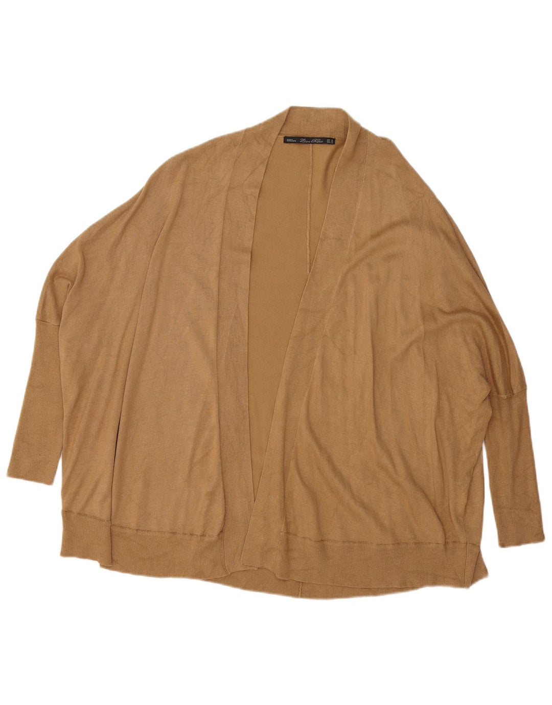 Sweter damski Zara Oversize Batwing Open Cardigan UK 14 Średni brąz
