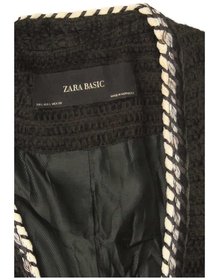 Kurtka damska Zara Open Blazer UK 14, duża czarna