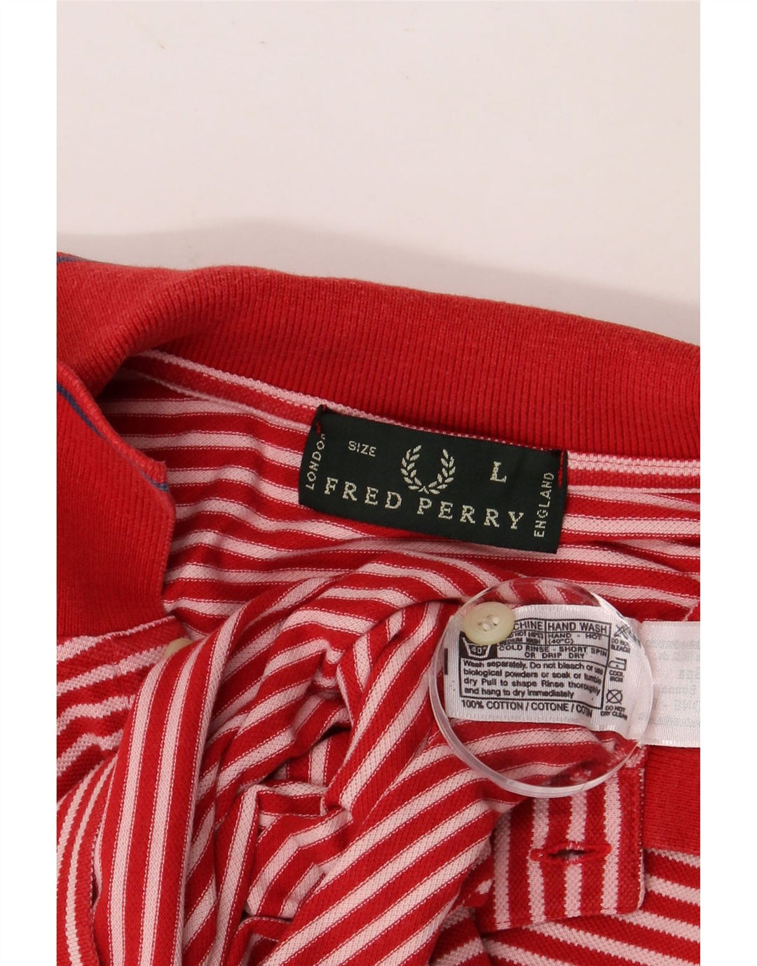 Męska koszulka polo FRED PERRY w duże czerwone paski