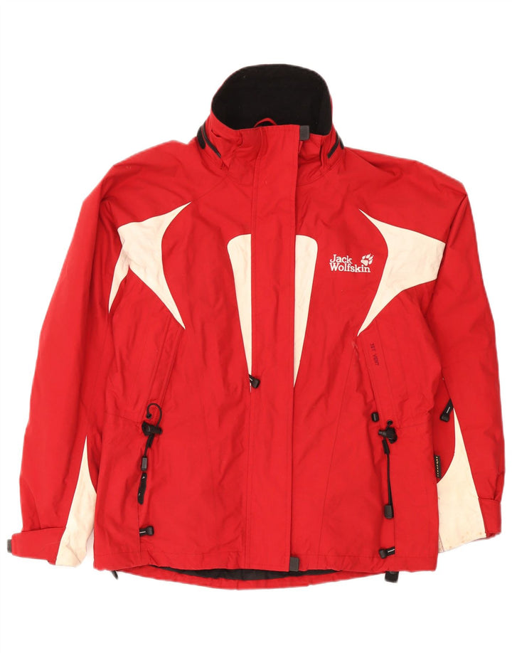 Damska kurtka wiatrówka Jack Wolfskin UK 10 Small Red Colorblock