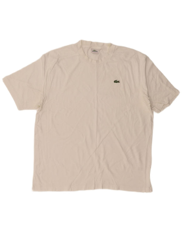 T-shirt męski LACOSTE, rozmiar 6 XL, biała bawełna
