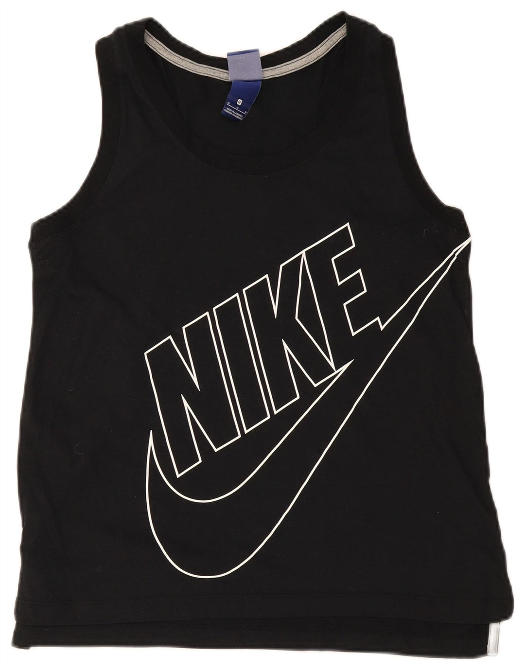 Damska koszulka z kamizelką z grafiką Nike UK 14, średnia czerń