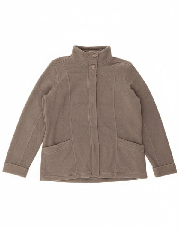 Marks & Spencer Damska kurtka polarowa oversize UK 12, średnioszara, poliestrowa