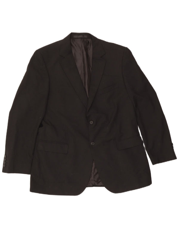 Marks & Spencer Męska marynarka zapinana na 2 guziki, UK 44 XL, czarny poliester