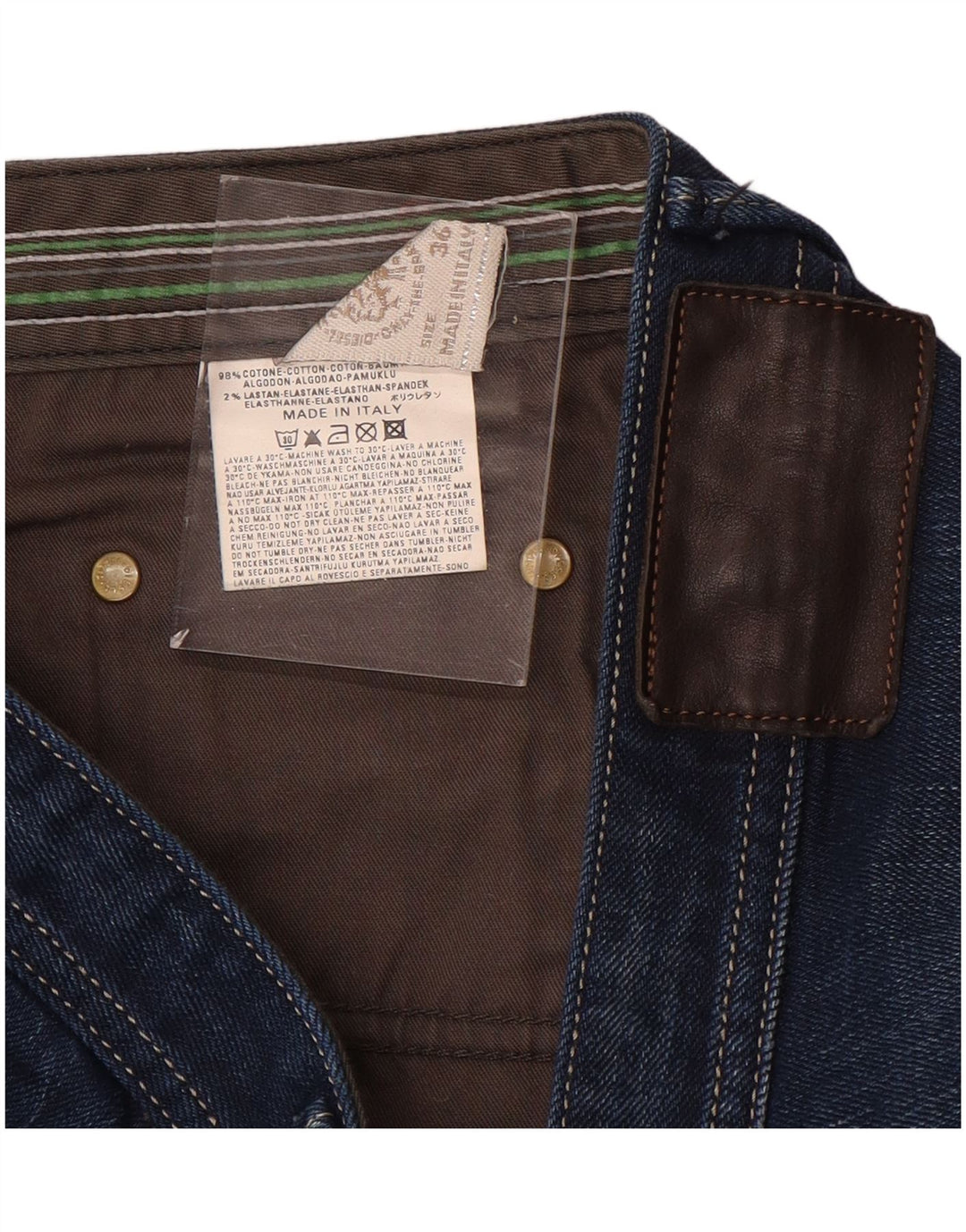 Diesel Męskie Wąskie Dżinsy W36 L31 Niebieskie Bawełniane