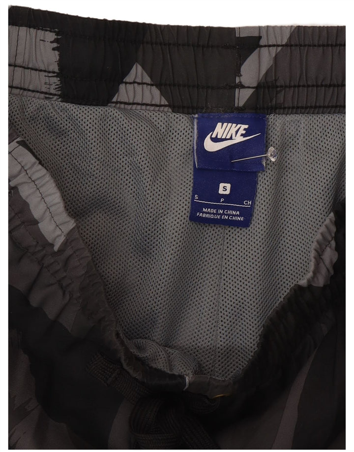 Męskie spodenki kąpielowe Nike, małe, szare, z geometrycznym poliestrem