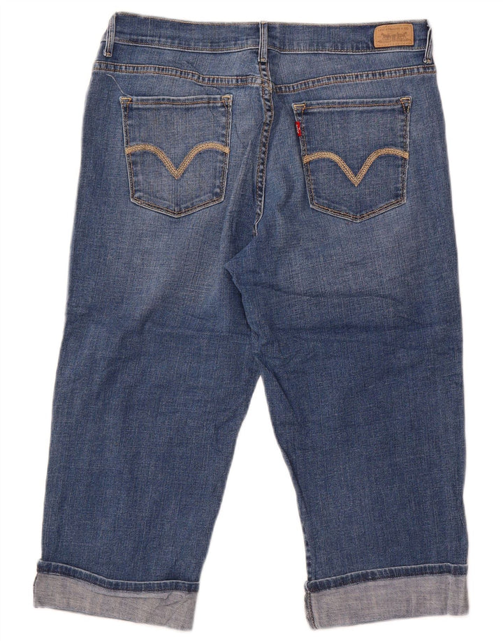 Damskie dżinsy Levi's 515 Capri US 12 duże W34 L18 Niebieska bawełna