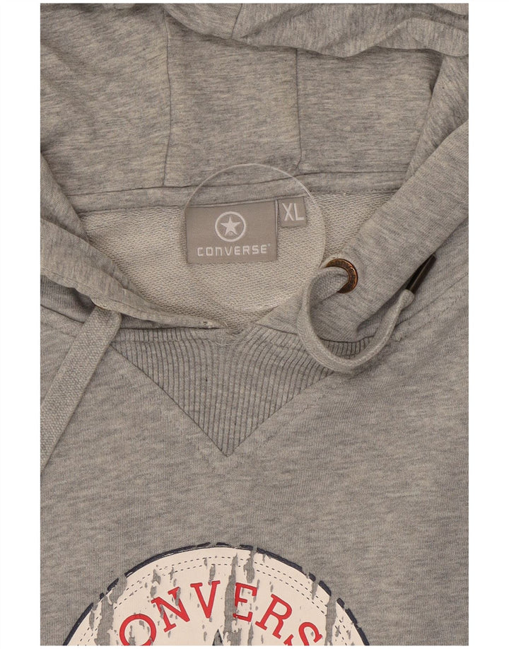Męska bluza z kapturem Converse Graphic XL, szara, nakrapiana