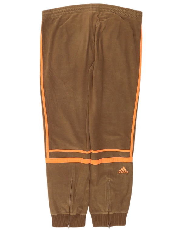 Adidas Damskie polarowe spodnie dresowe Joggers UK 16 Large Beżowy poliester