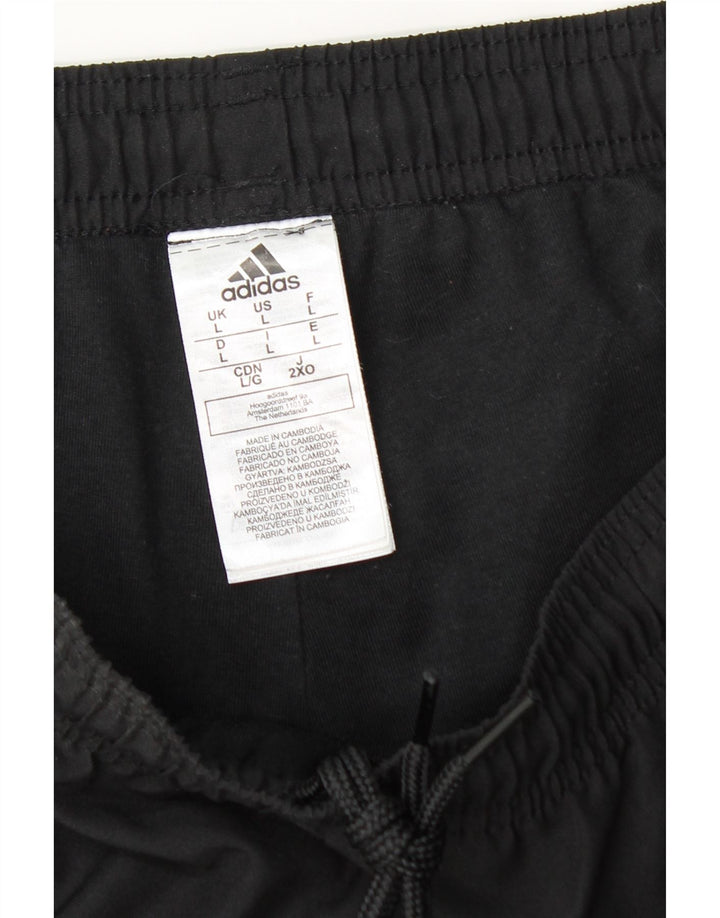 Adidas Męskie spodnie dresowe Joggery, duże, czarne, poliestrowe