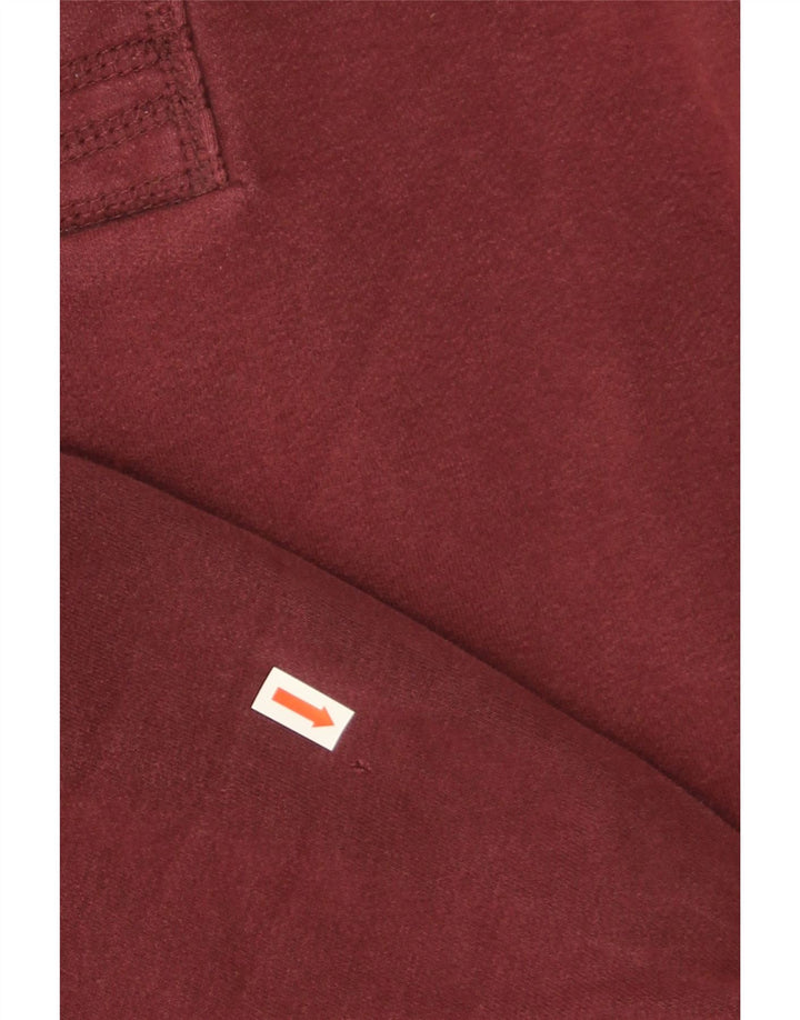 Męski sweter z kapturem Superdry, zapinany na guziki, bawełniany, średni bordowy kolor