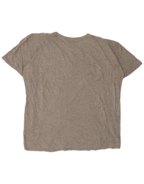 Męski T-shirt z grafiką REEBOK Top 2XL Szary nakrapiany
