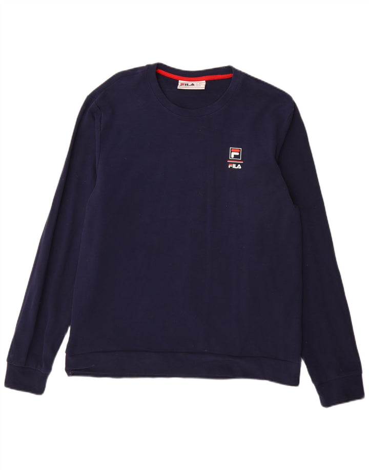 Bluza męska Fila, duża, granatowa, bawełniana
