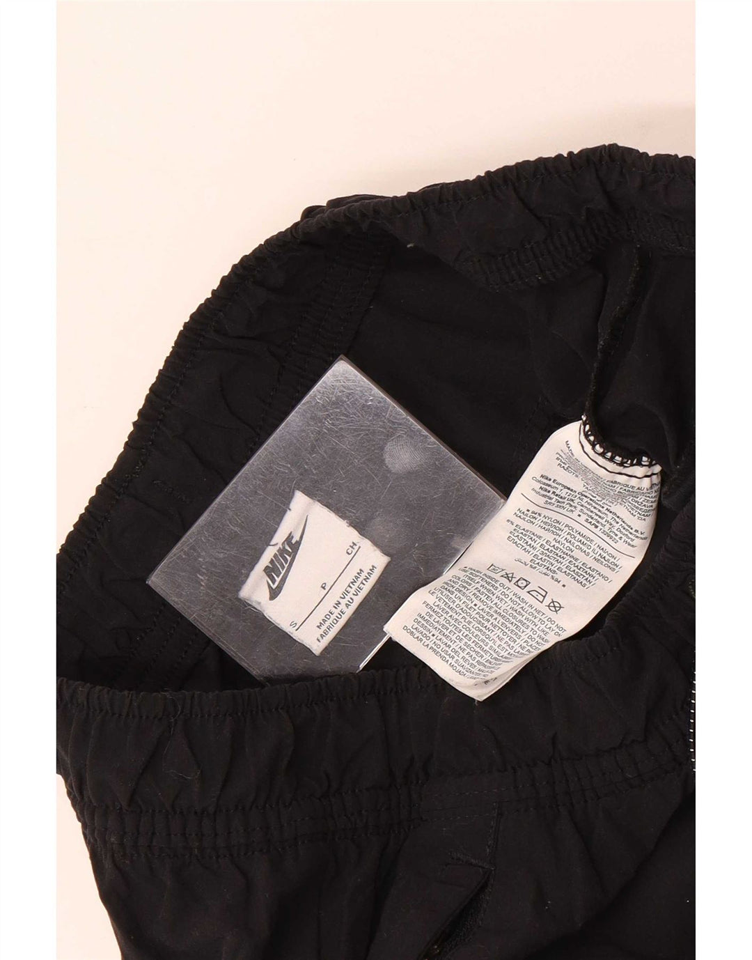 Męskie spodnie dresowe Nike Cargo, małe, czarne, nylonowe