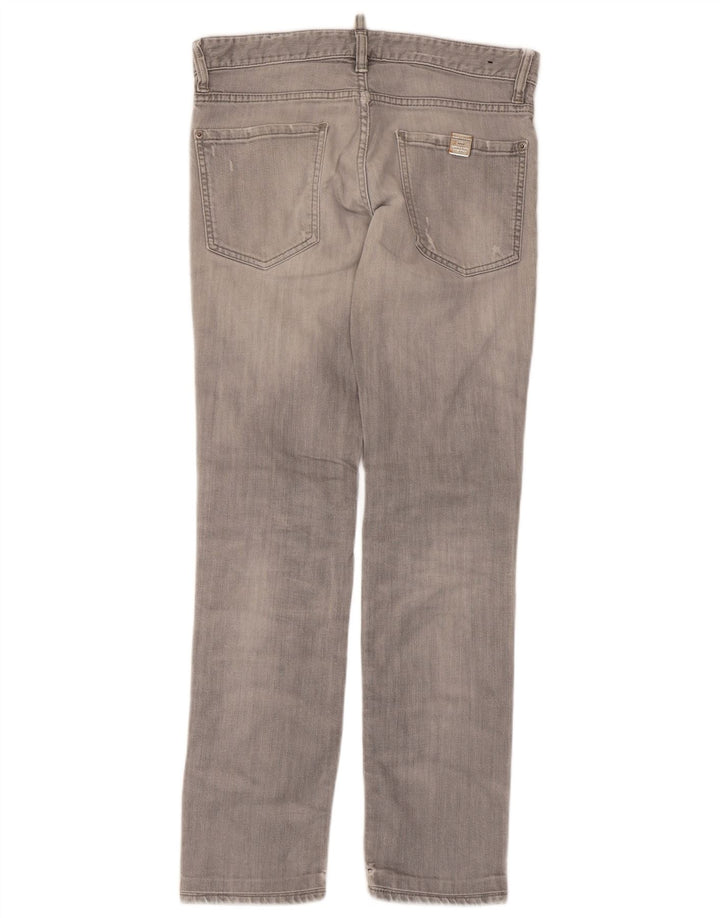 Dsquared2 Damskie jeansy slim w trudnej sytuacji IT 46 Large W32 L30 Szara bawełna