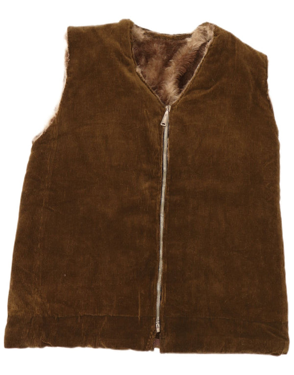 Vintage męska kamizelka sztruksowa Sherpa UK 38 Medium Khaki