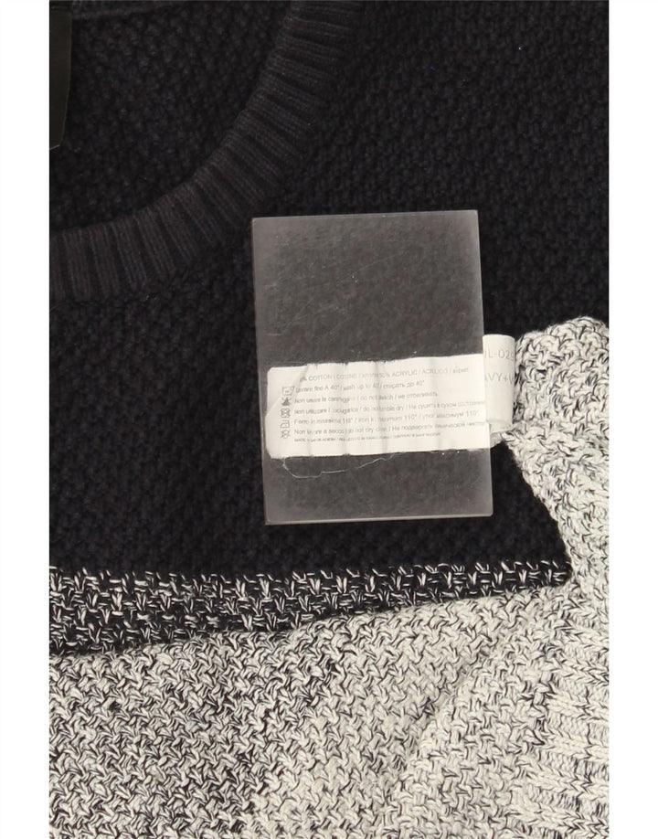 Męski sweter Richmond z okrągłym dekoltem, duży, wielokolorowy, bawełniany w paski