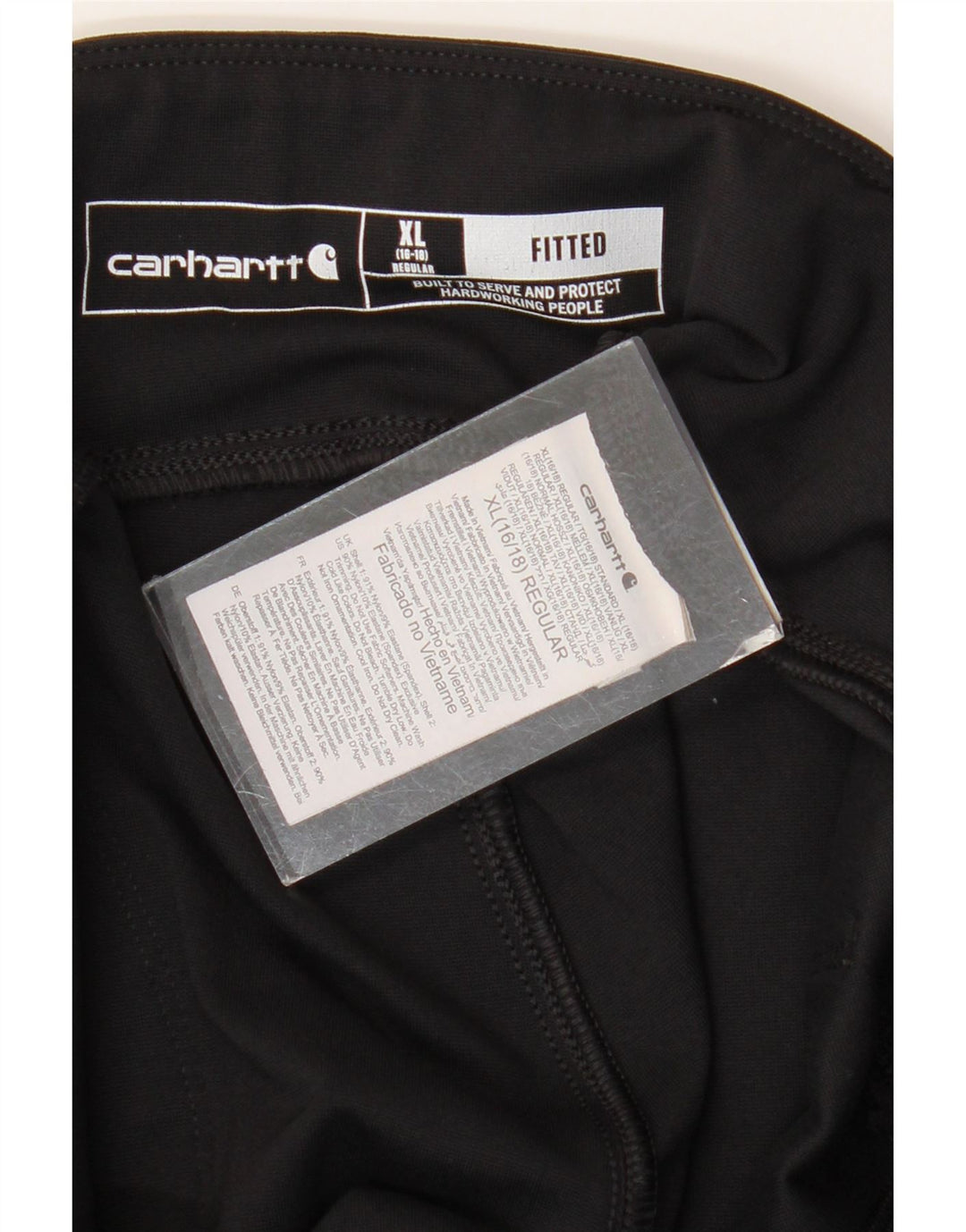 Legginsy damskie Carhartt US 16/18 2XL Czarny nylon z blokami kolorów