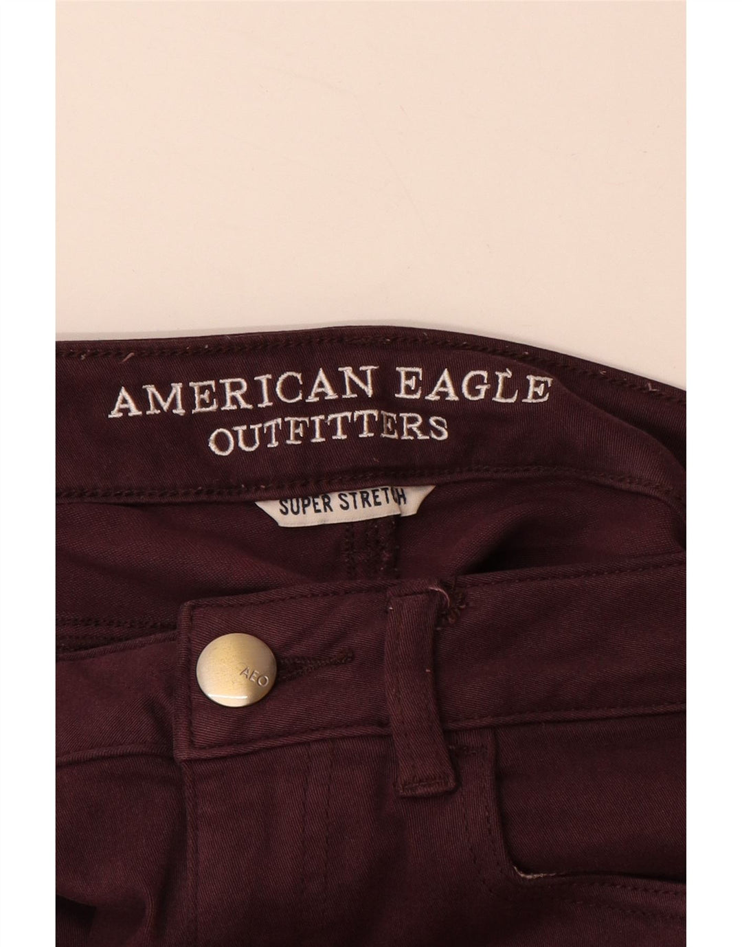 Dżinsy Damskie AMERICAN EAGLE OUTFITTERS Krótkie UK 8 Małe W26 L24 Burgundowe