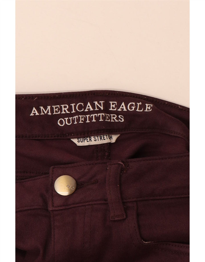 Dżinsy Damskie AMERICAN EAGLE OUTFITTERS Krótkie UK 8 Małe W26 L24 Burgundowe