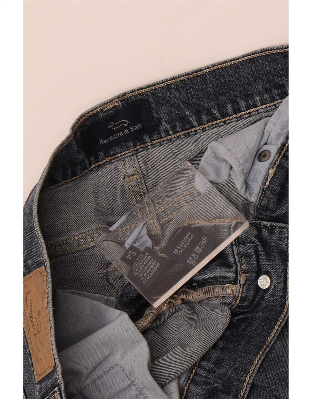 Harmont & Blaine Męskie jeansy slim W36 L31 Niebieskie bawełniane