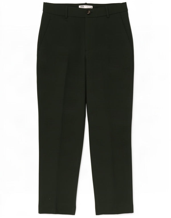 Damskie spodnie garniturowe Zara, duże, W30 L28, zielone, poliestrowe