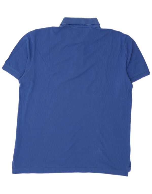 Męska koszulka polo TOMMY HILFIGER 2XL, niebieska, bawełniana