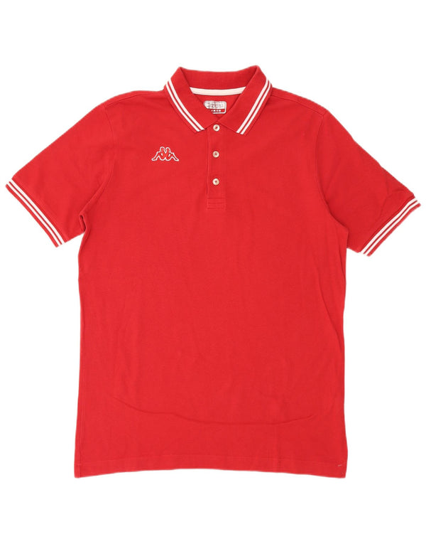 Męska koszulka polo KAPPA, duża, czerwona, bawełniana