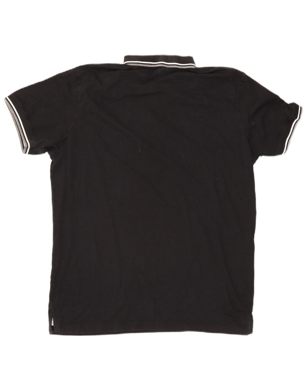 Męska koszulka polo Jack & Jones 2XL, czarna, bawełniana w paski