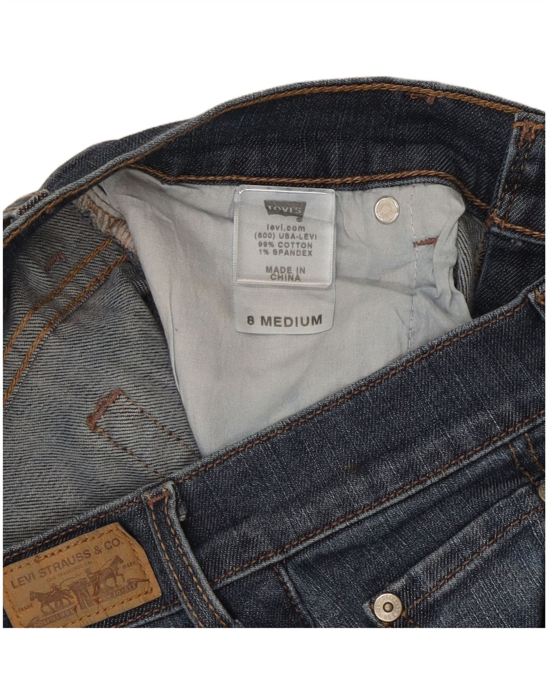 Damskie jeansy Levi's 515 Bootcut US 8 Medium W30 L31 Granatowa bawełna
