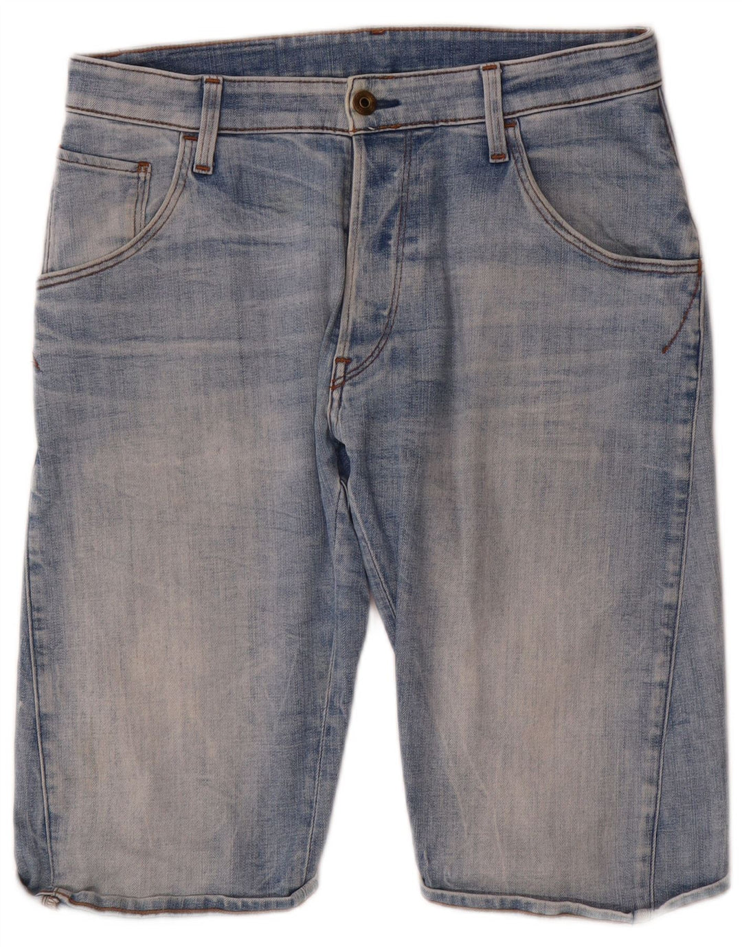 Męskie spodenki jeansowe G-Star W31 Średnioniebieskie bawełniane