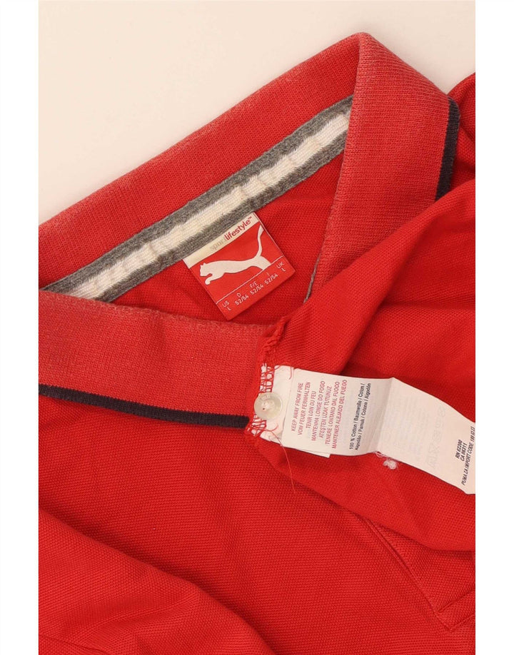 Męska koszulka polo Puma, duża, czerwona, bawełniana