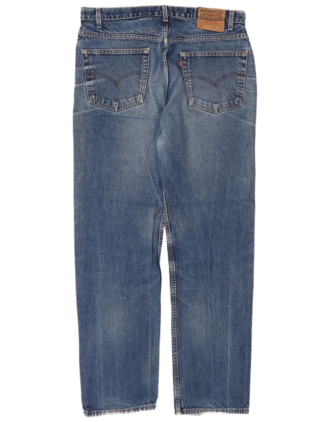 Męskie jeansy Levi's 505 o regularnym kroju W40 L34, niebieska bawełna