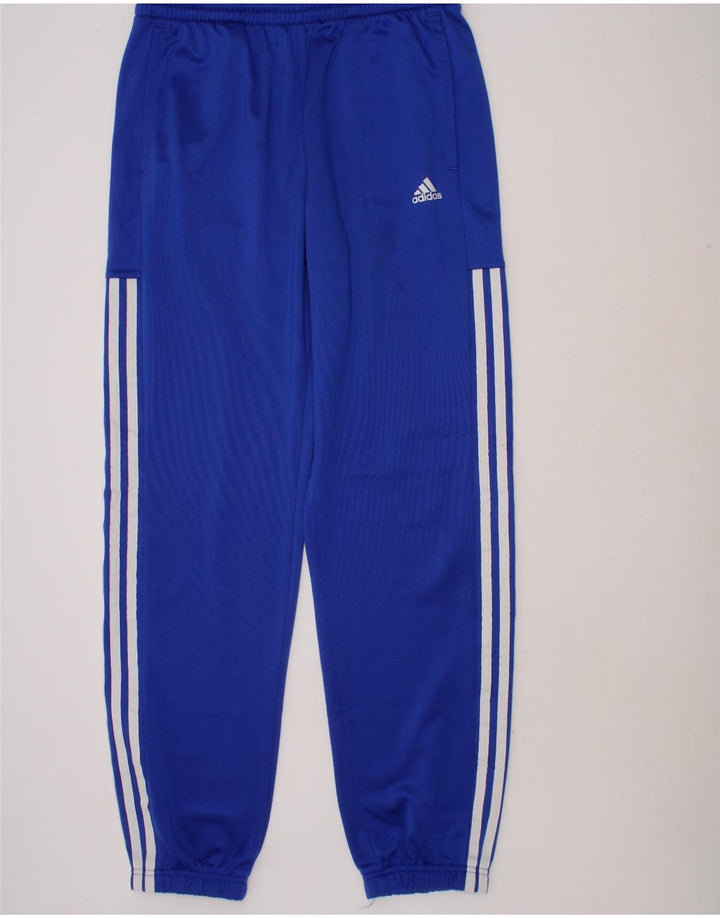 ADIDAS Boys Tracksuit Trousers Joggers 13-14 Years  Blue Polyester Vintage Adidas and Second-Hand Adidas from Messina Hembry 