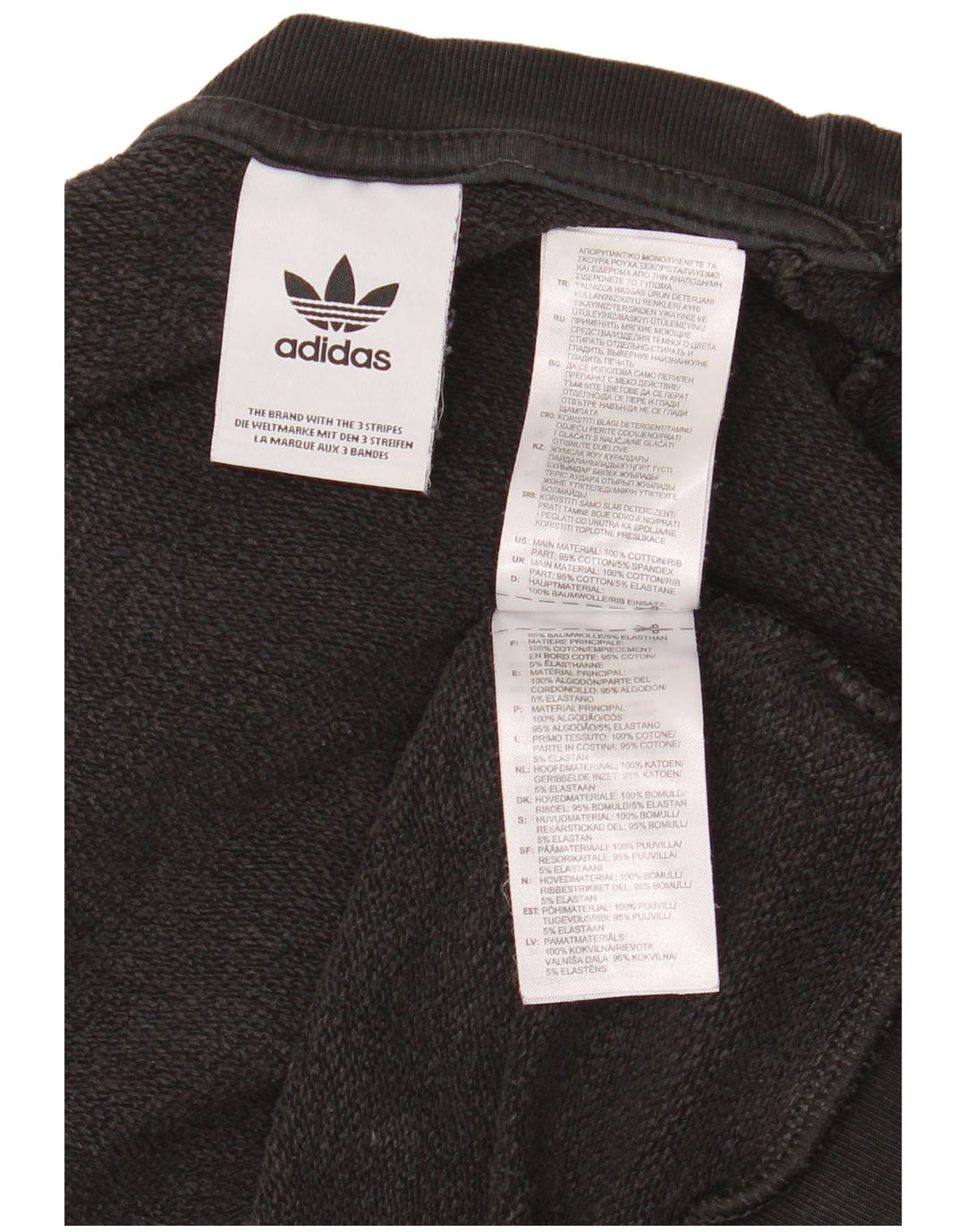Męska bluza Adidas z grafiką, średnia czarna bawełniana
