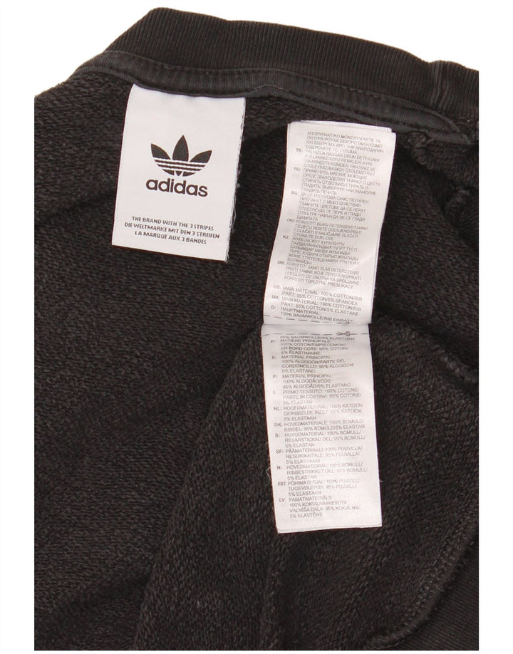 Męska bluza Adidas z grafiką, średnia czarna bawełniana