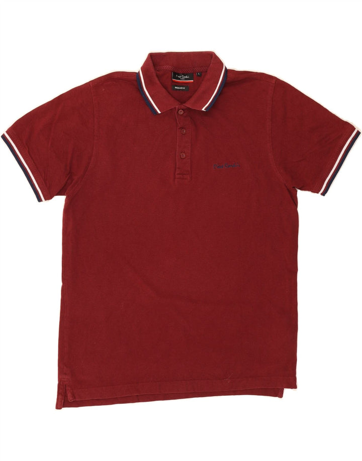 PIERRE CARDIN Mens Regular Fit Polo Shirt Medium Red Cotton Vintage Pierre Cardin and Second-Hand Pierre Cardin from Messina Hembry 